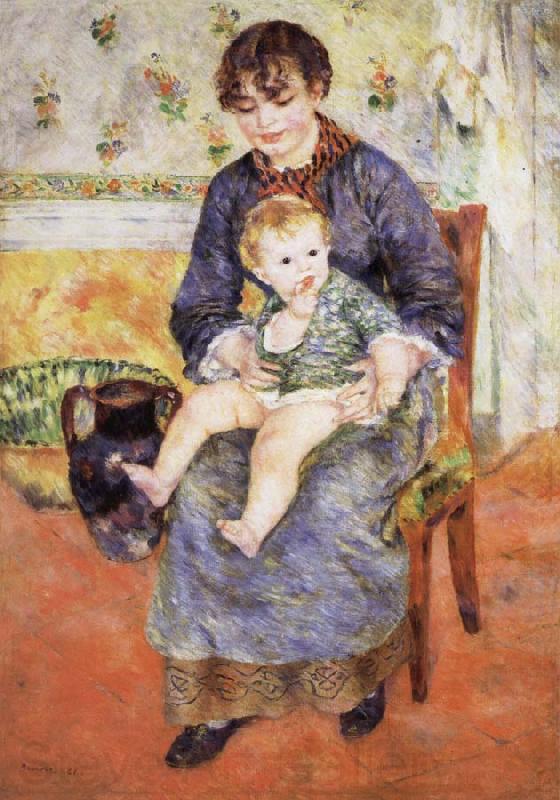 Pierre Renoir Mother and Child Norge oil painting art